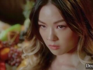 Deeper&period; mona launches o final 5-girl reverter gangbang