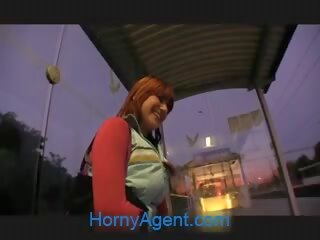 Hornyagent לוסי מקבל שלי גדול פִּיר ב שלה מאחורי ה תחנה: ציבורי מבוגר סרט חובבן x מדורג סרט