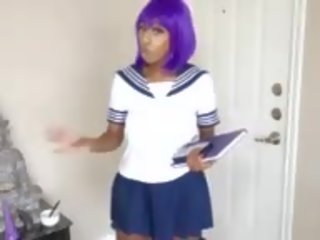 Schwarz schule gyal wird schwer nach oben & gefickt selbst: kostenlos erwachsene video 2c