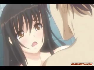 Japānieši anime jauns mademoiselle izpaužas saspiežot viņai bumbulīši un pirksts