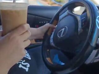 I Asked A Stranger On The Side Of The Street To Jerk Off And Cum In My Ice Coffee &lpar;Public Masturbation&rpar; Outdoor Car sex clip