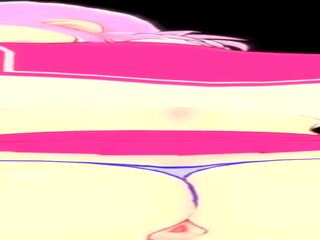 Nymphomaniac hentai puta, masturbates sa harap ng iyong titi.