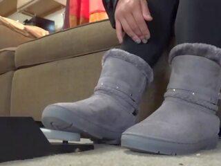 Stivali per un sockjob sborrata