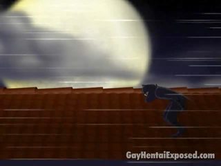 Gracious 만화 동성애의 노출 그의 섹시한 몸