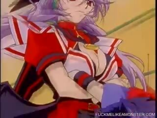 Krūtinga hentai cuties gangbanged iki vyrai ir monstras