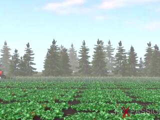 Farmer 乱搞 诱人 ms 硬 同 cow horns 在 cowshed: 在 中国的 x 额定 视频 由 3dxpassion