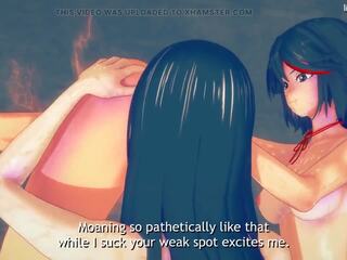 Ryuko i satsuki zdominować za adolescent w na alley