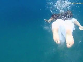První podvodní okouzlující video, volný swimmer vysoká rozlišením pohlaví film film 12