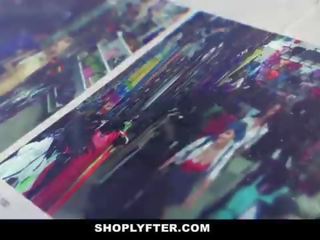 Shoplyfter - prevention קצין cuffs & זיונים בלונדינית thief