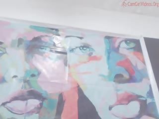 Okouzlující mladý žena webkamera