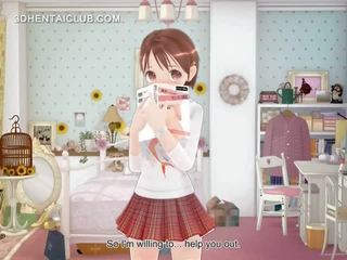 Inocente anime querida mostrando cuecas debaixo da saia