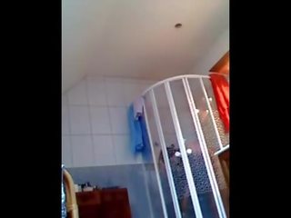 Sedusive bohyně na sprchový - skrytý vačka voyér - neoholený