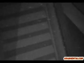 Japonsko hentai piškotek s slepo težko poking