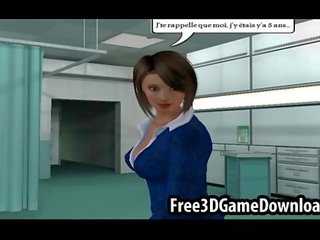 妖娆 3d 漫画 女孩 在 outfits 和 紧 衣服