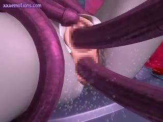 アニメの 人形 掘削 バイ 触手