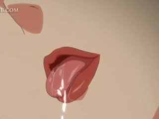 ผู้บริสุทธิ์ การ์ตูนอะนิเม stunner fucks ใหญ่ ลึงค์ ระหว่าง นม และ สำส่อน ริมฝีปาก