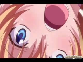 Tehotné anime cutie prichytené a gangbanged podľa tentacles